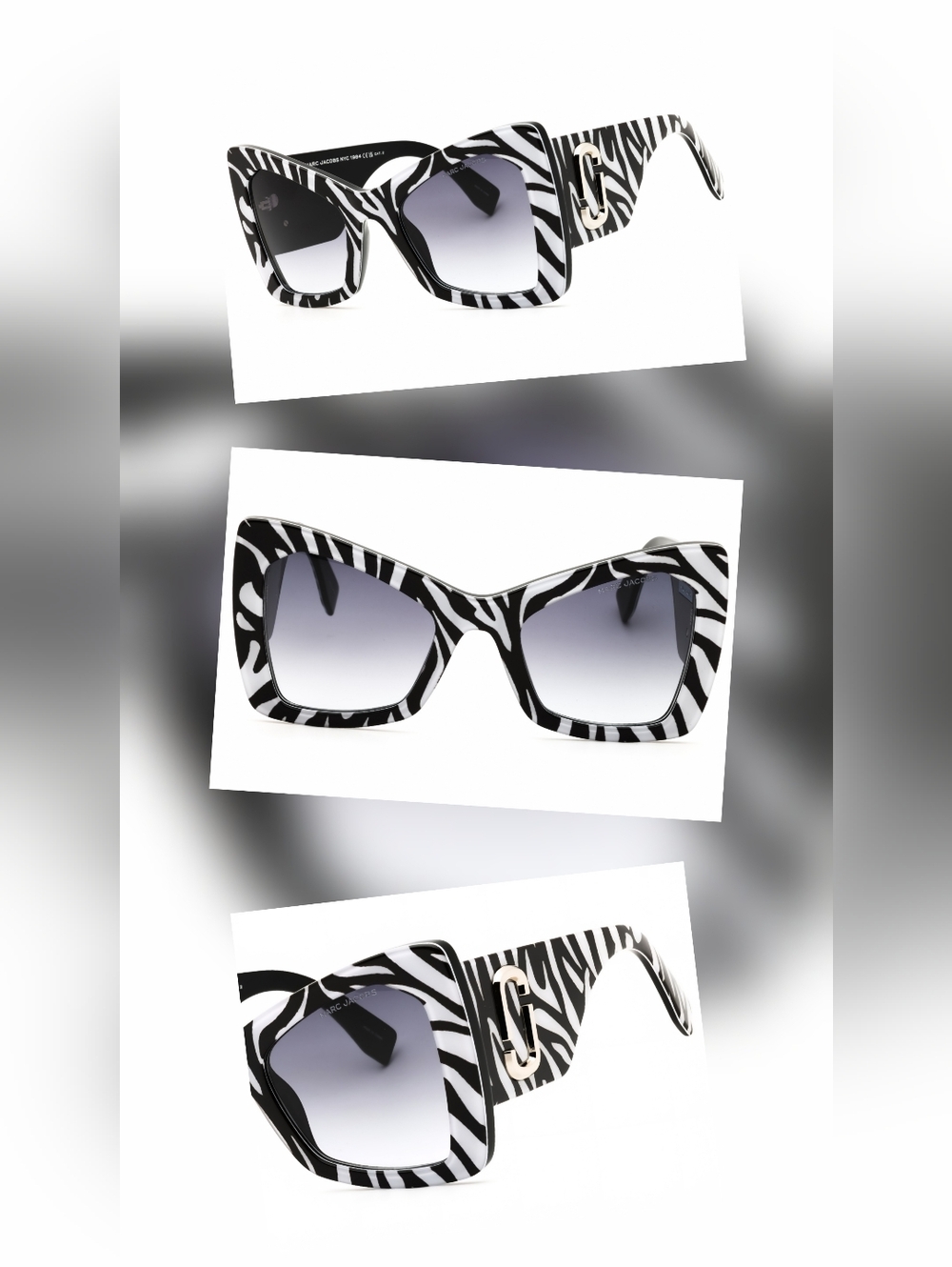 Marc Jacobs MARC 761/S, Pttr Black White/Grey Azure Gradient, Size52X23X140 - Picture 4 of 4